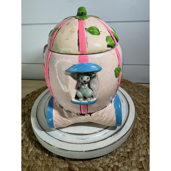 Earl Bernard Vintage Cinderella Carriage Jewelry Box - 6" H x 5" L x 4"  AS IS - Picture 3 of 11